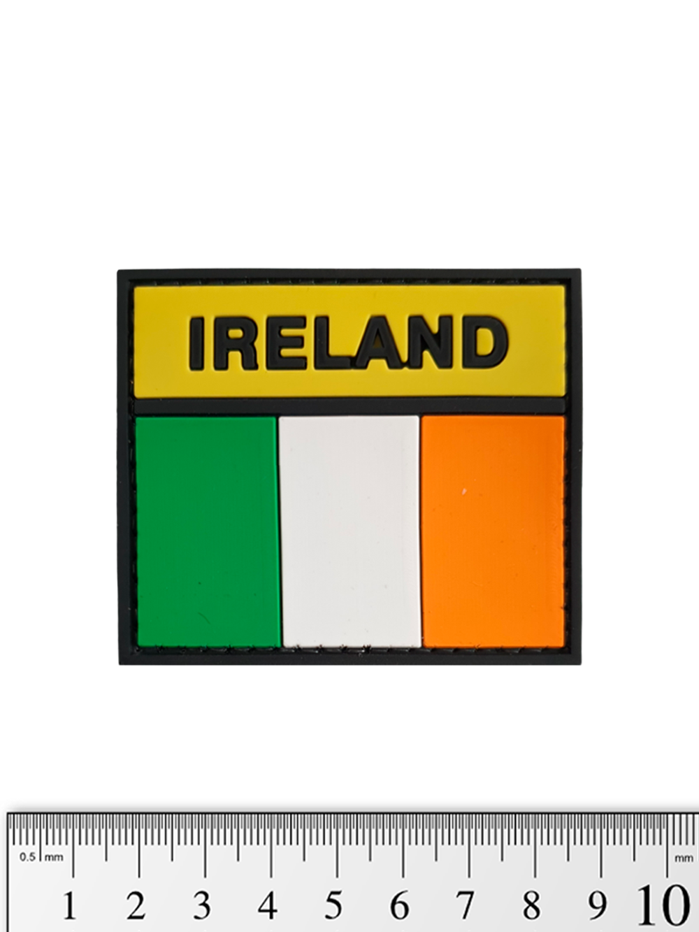 Шеврон Флаг Ирландии с надписью PVC 6х7 см