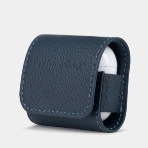 Чехол для наушников AirPods 3 из кожи теленка, цвета синий