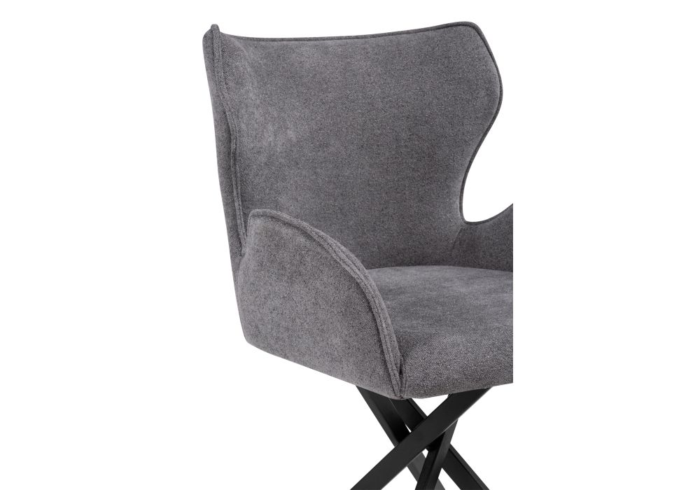 Стул на металлокаркасе Карлайл крутящийся серый / черный