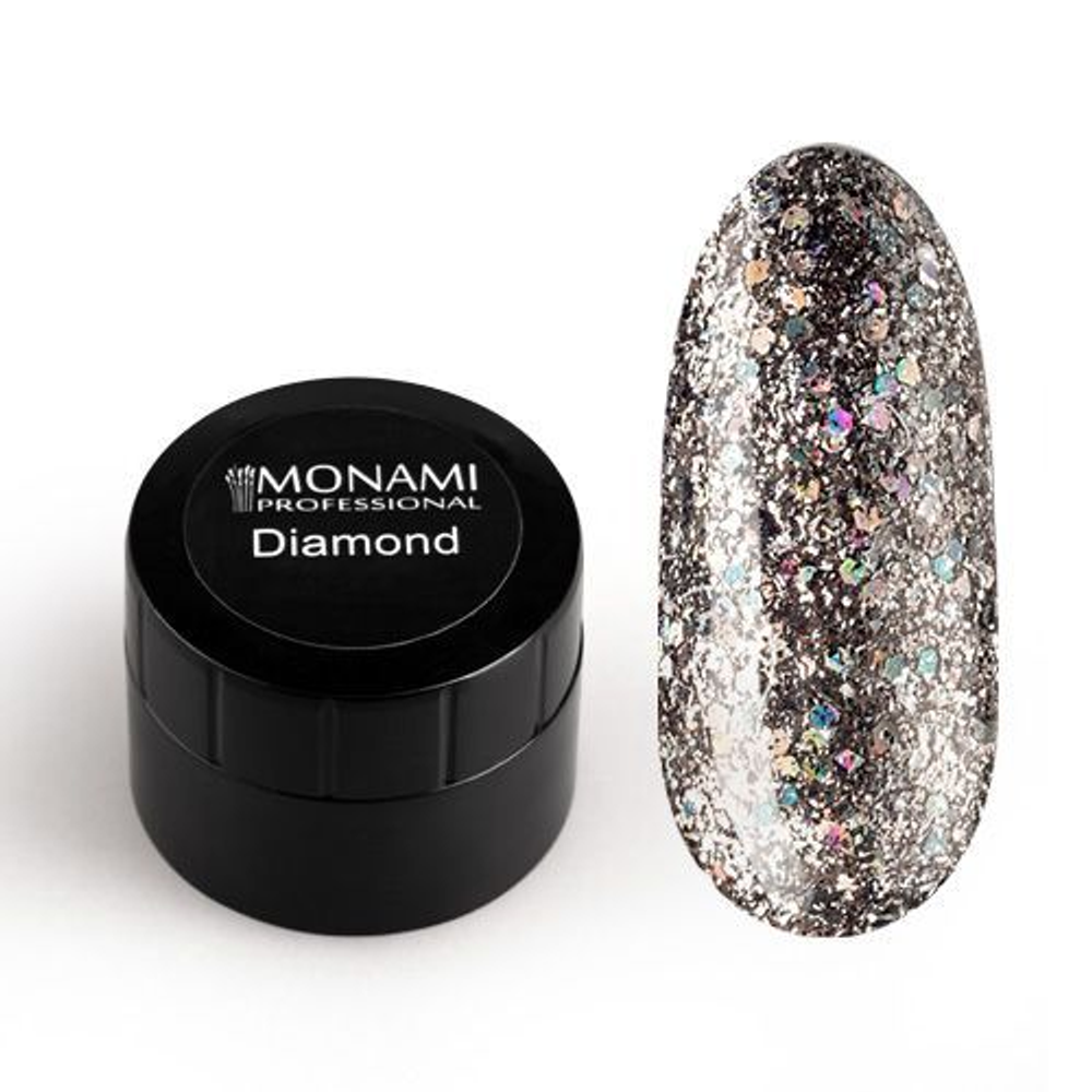 Гель-лак Diamond Starshine (платиновый) 5 гр Monami