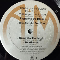 Винтажная виниловая пластинка LP The Police Reggatta De Blanc (USA 1979) Walking On The Moon
