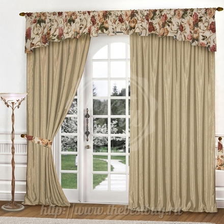 Шторы для спальни: Арманда-Л (арт. А30-301-14B510)  - (200х270)х2 см. - бежевый