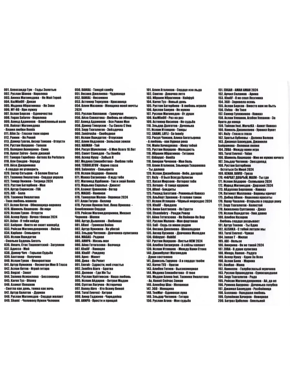 Дискотека Бездна Года Кавказская (MP3 Флешка)