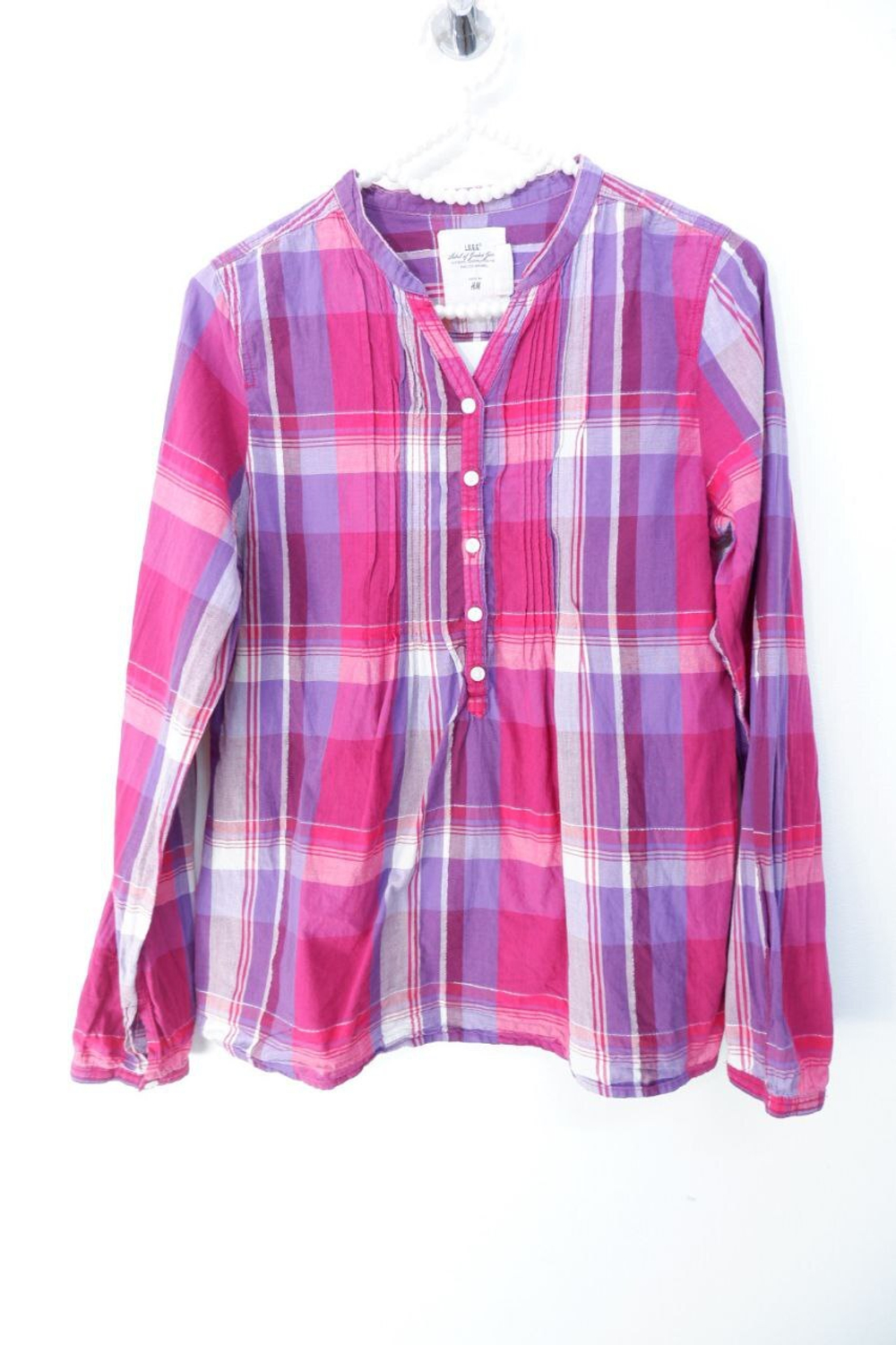 Рубашка H&M хлопковая в клетку на 14 лет