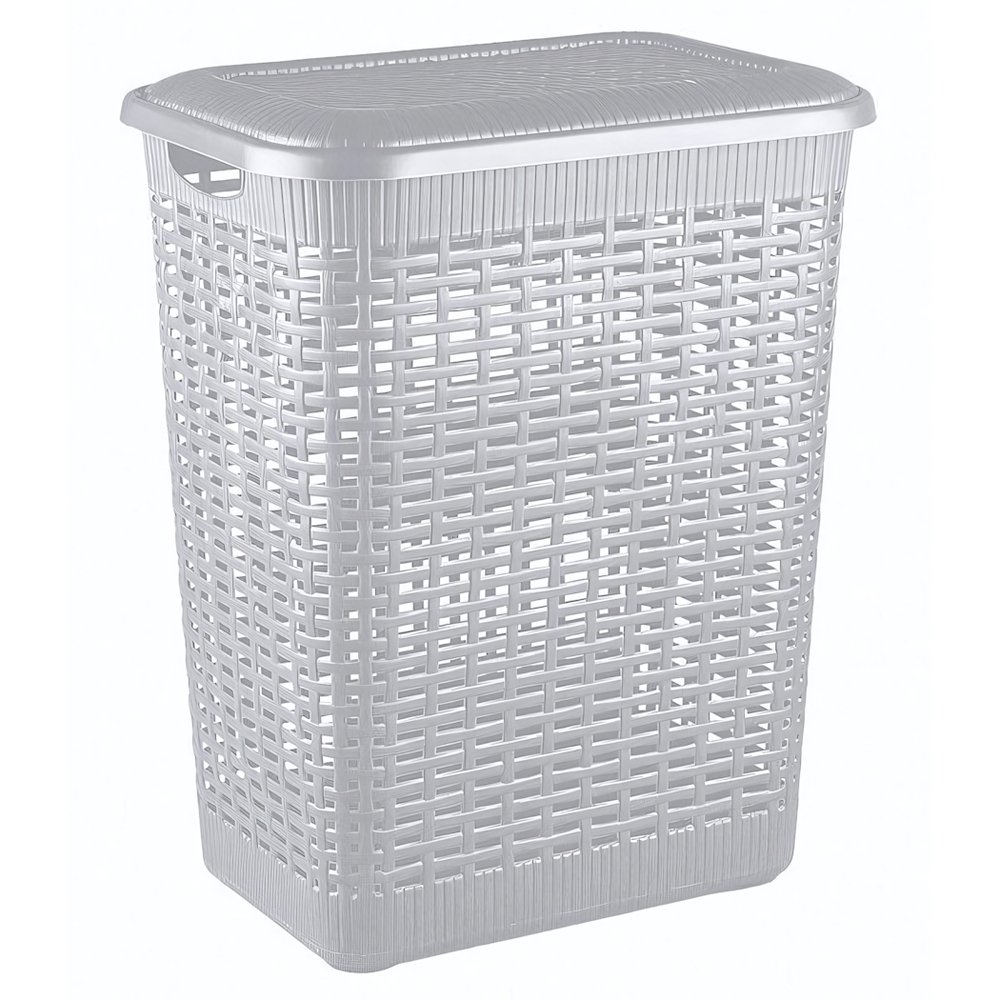 Корзина для белья 50л, 420х310х560 мм (светло-серый)