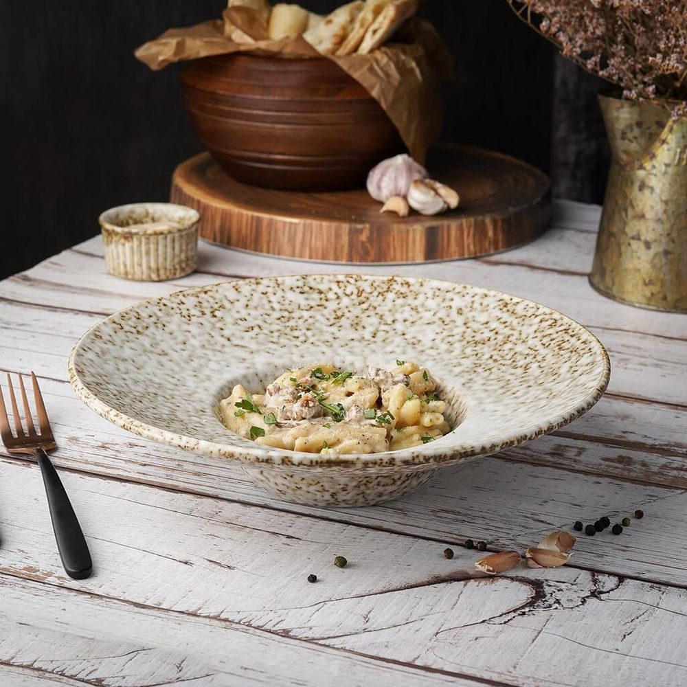 Тарелка глубокая 250 мл d 26,5 см h6,5 см для пасты/супа Brown Spider Silk P.L. Proff Cuisine [2]