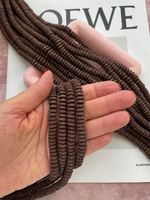 Бусины-рондели из лавы, 8мм