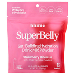 Blume, SuperBely, смесь для приготовления гидратации кишечника в порошке, клубника и гибискус, 15 пакетиков по 4 г (0,14 унции)