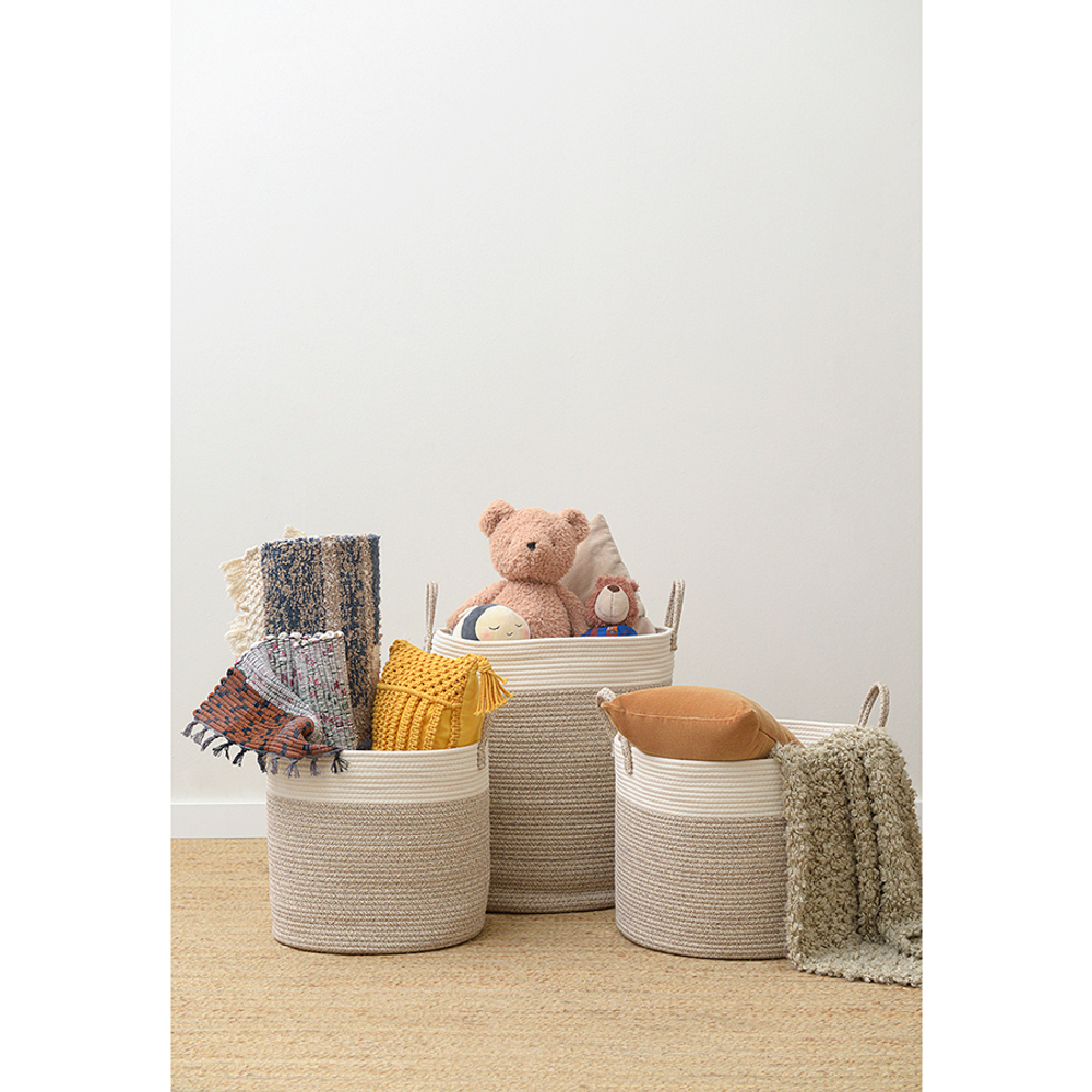 Корзина для хранения ulrik, D48х35 см, кремовая/светло-бежевая