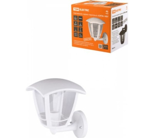 Светильник СИТИ НБУ 07-60-001 У1 садово-парковый 4-х гранник настенный вверх белый TDM