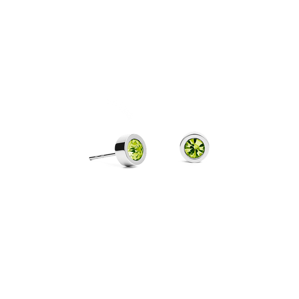 Серьги пусеты Fiore Luna Apple Green 5х2,5 мм SWE125 AG S