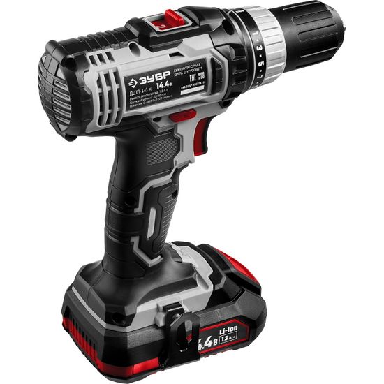 Аккумуляторный шуруповерт "ЗУБР" ДШЛ-141 КН