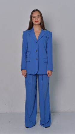 Брюки-палаццо в цвете "васильковый синий" из вискозы SOULCOAT