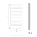 Полотенцесушитель электрический Lemark Ursus LM72116E П16 500x1100, левый/правый