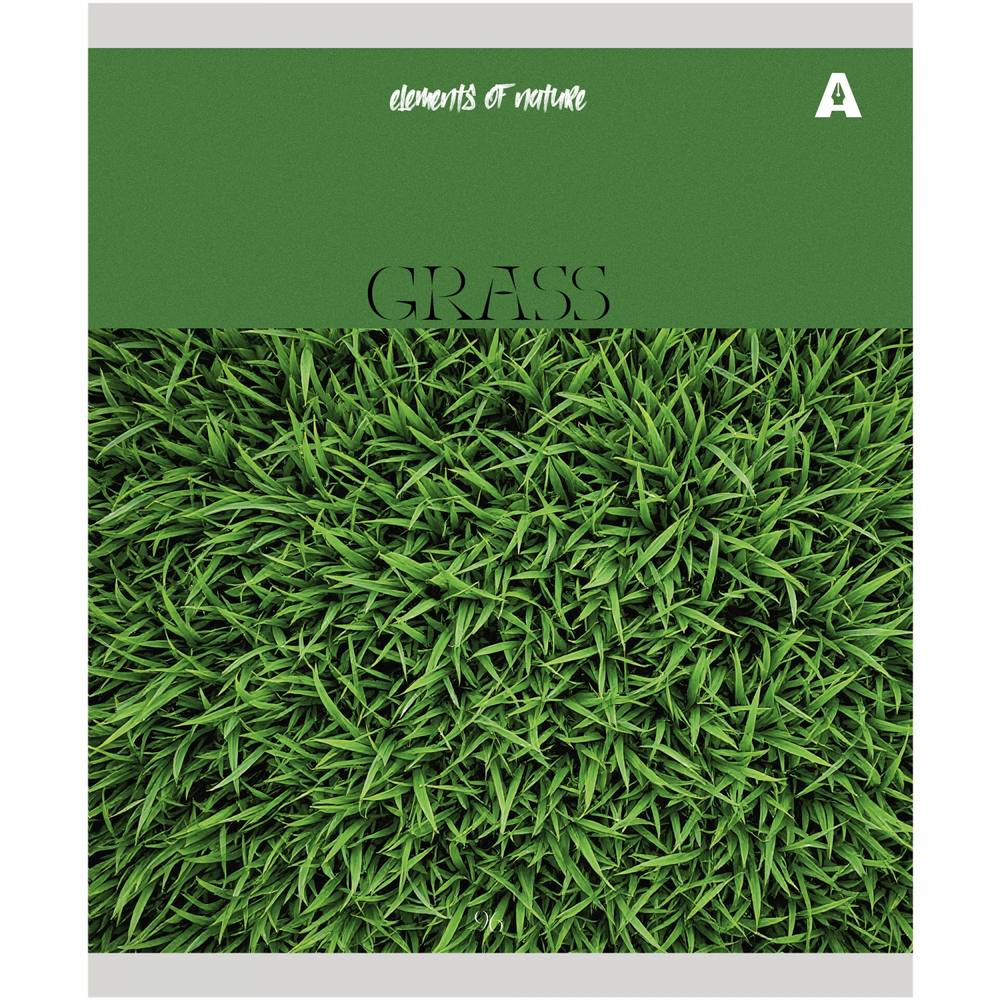 Тетрадь 96л., А5, клетка, Alingar "Elements of nature", скрепка, мелованный картон (стандарт), блок офсет, 5 дизайнов в пленке т/у