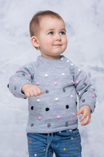 Джемпер для девочек "Пузырьки" (р.24/74-80 )