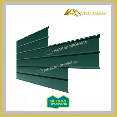 Сайдинг металлический L -Брус ХL Norman MP ПЭ- RALL 6005 Зеленый мох 0.5мм