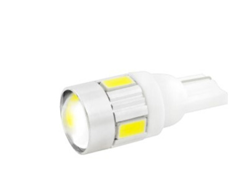 Лампа светодиодная 12V 5W без цоколя белый 6 SMD (габариты, повт.поворотника) линза 2 шт Skyway