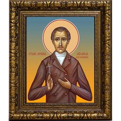 Михаил Амелюшкин мученик. Икона на холсте.