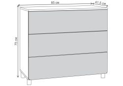 Комплект детской мебели Эльга белый шагрень / дуб белый комплектация 3