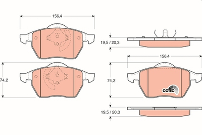 TRW - GDB1200-TRW - Brake Pad Set, disc brake