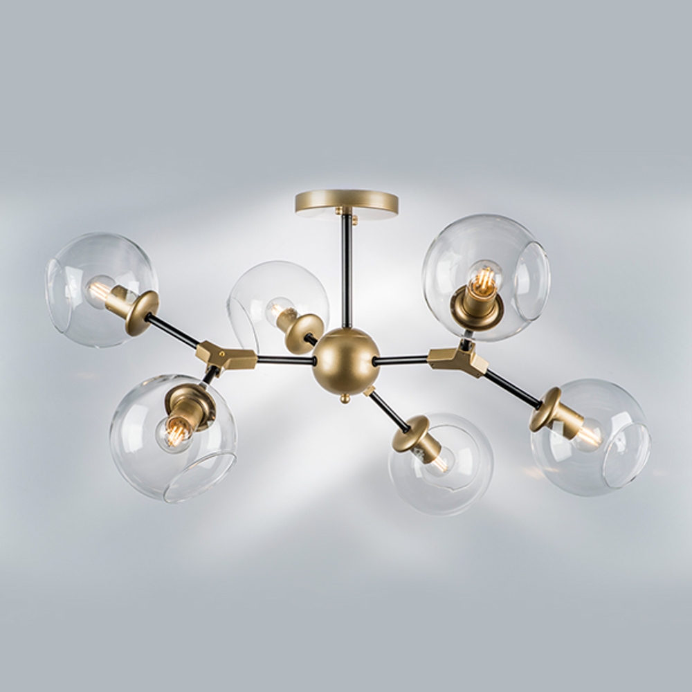 785063 Люстра BETA 6x40W E27 ЗОЛОТО/ЧЕРНЫЙ