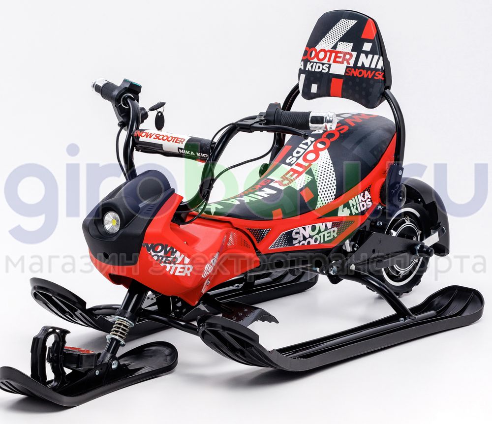 Детский электроснегокат BARS Arctic - Красный фото №3