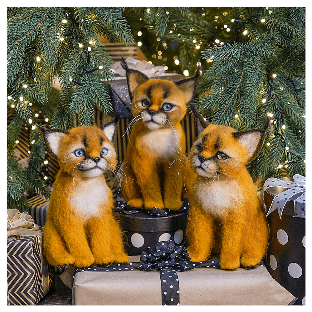 Валяная игрушка «Каракал»