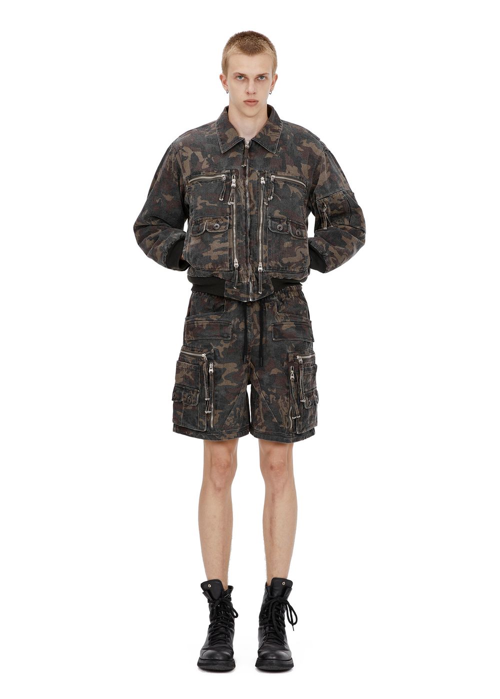 MULTIP cargo cumouflage shorts green