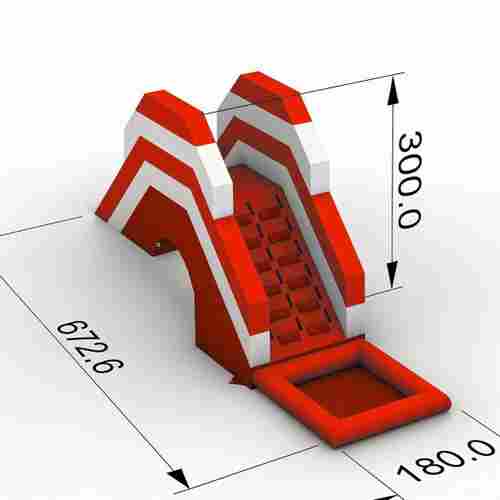 Надувная лестница для бассейна из ПВХ с бассейном, красный, 6,7*1,8*3 м