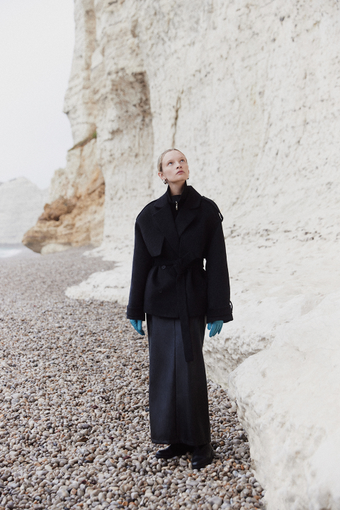 Юбка из экокожи прямого силуэта