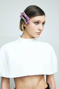 Бант "Стрекоза" XS сиреневый