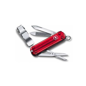 Нож перочинный Victorinox Nail Clip 65 мм 8 функций красный прозрачный (0.6463.T)