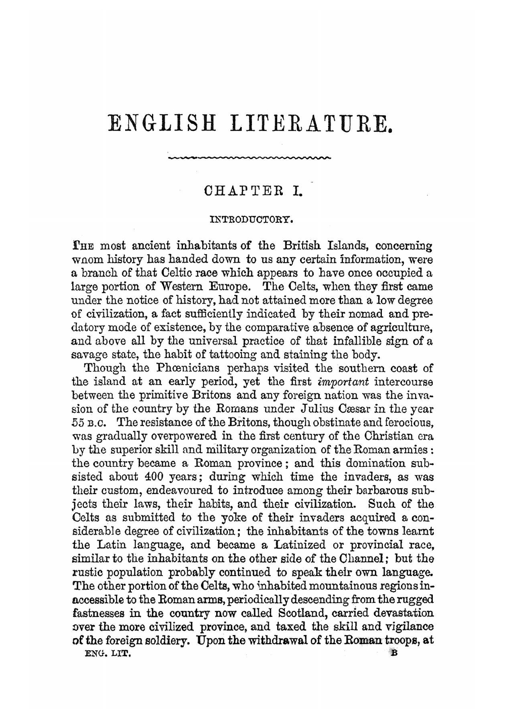 A smaller history of English literature | Rowley James