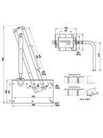 Механизм шкаф-кровать с опорными ногами и 2 газлифтами 800N