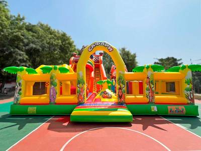 Коммерческий надувной батут «Сафари-Тигр», 12*9*9 м