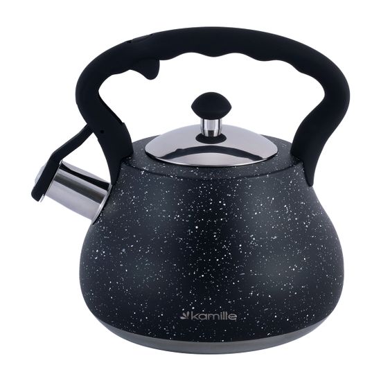 Чайник 2,7 л. из нержавеющей стали со свистком Kamille KM-1091 с мраморным покрытием