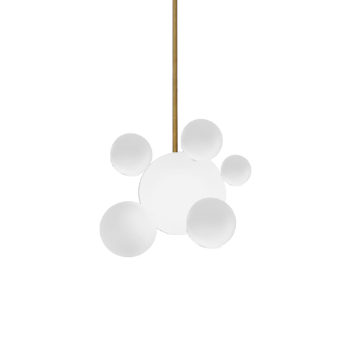 Подвесной дизайнерский светильник   Bolle Frosted by Giopato & Coombes (6 шаров)