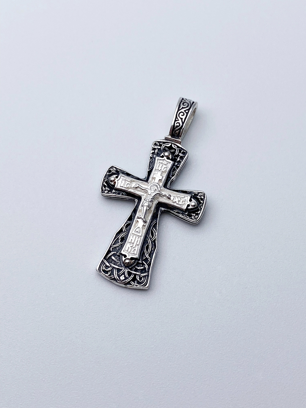 Крест из серебра/Чернение