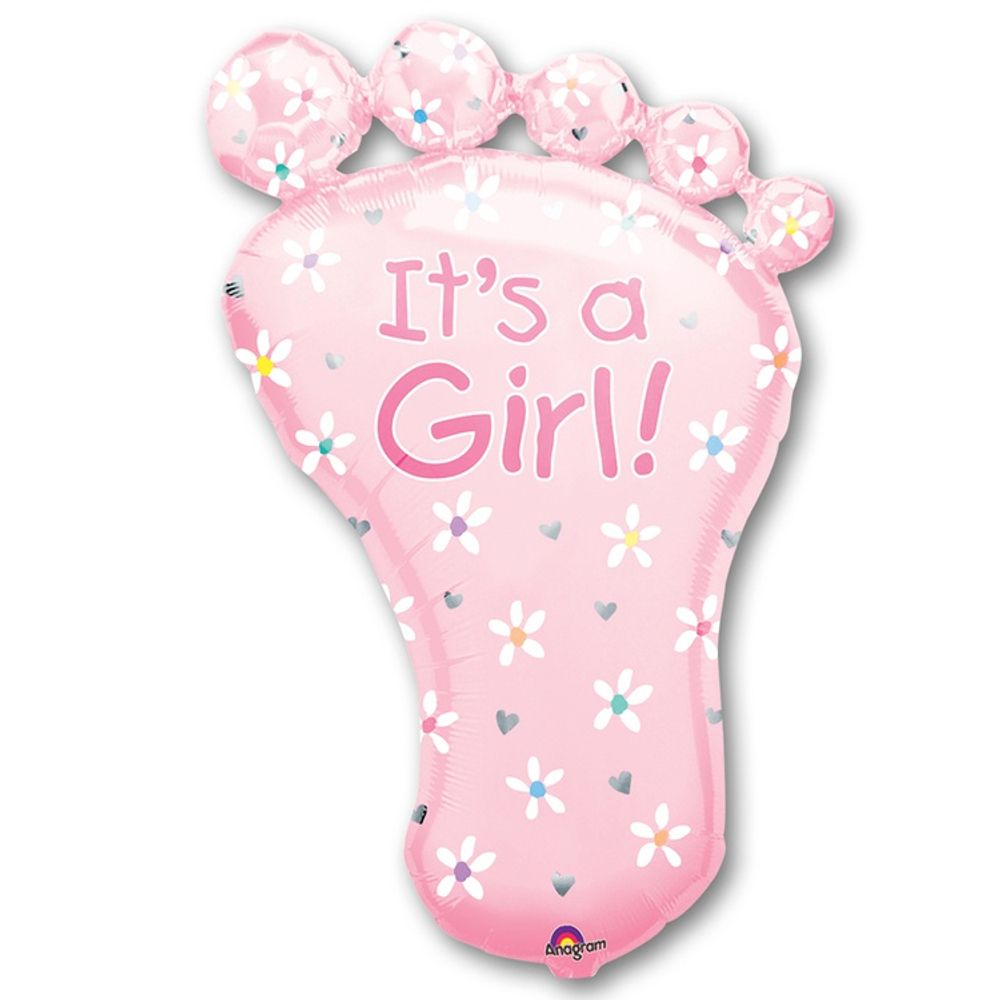 Шар Фольгированный Стопа девочки розовая (Розовый)