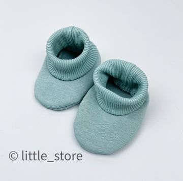 Пинетки из футера "Simple" Шалфей