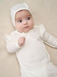 Слип на кнопках с крылышками "Молоко" из ажурного хлопка 0+