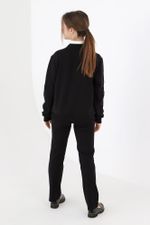 Джемпер для девочки Бомбер-1 Виотекс ЧЁРНЫЙ