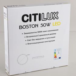 Citilux Бостон CL709501N LED Люстра с диммером Хром Матовый