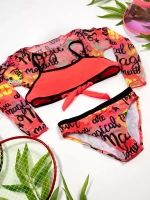 купальник раздельный 3 в 1 с топом парео