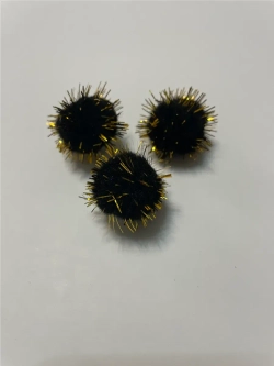 Помпоны декоративные с люрексом, 50шт