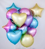 Шар (18''/46 см) Сердце, Золото, Сатин, 1 шт.