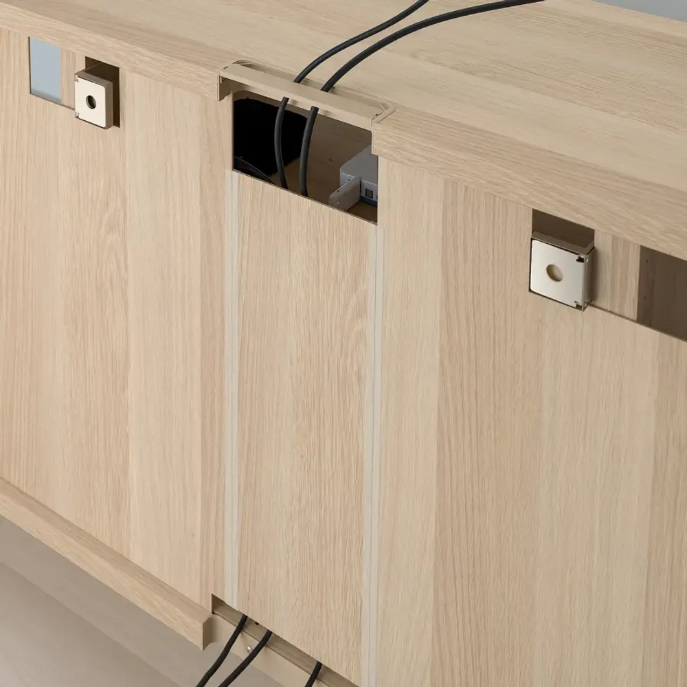 Каркас тумбы под телевизор - IKEA BESTÅ/BESTA/БЕСТА/БЕСТО ИКЕА, 180x40x64 см, коричневый