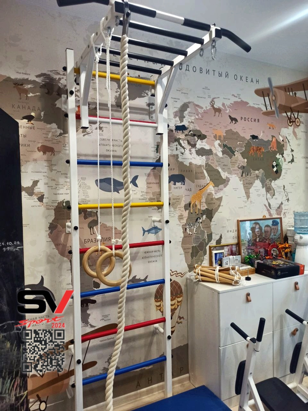 Монтаж шведской стенки Sv Sport в бетонные, кирпичные стены