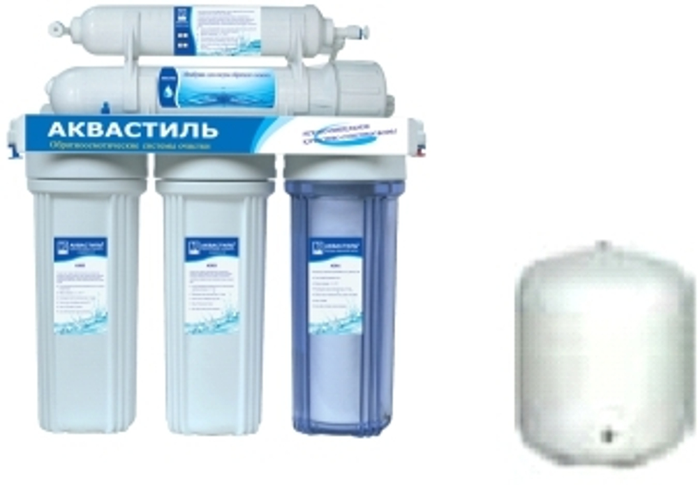 Фильтр для ПИТЬЕВОЙ воды  5-ой АКВАСТИЛЬ с БАКОМ